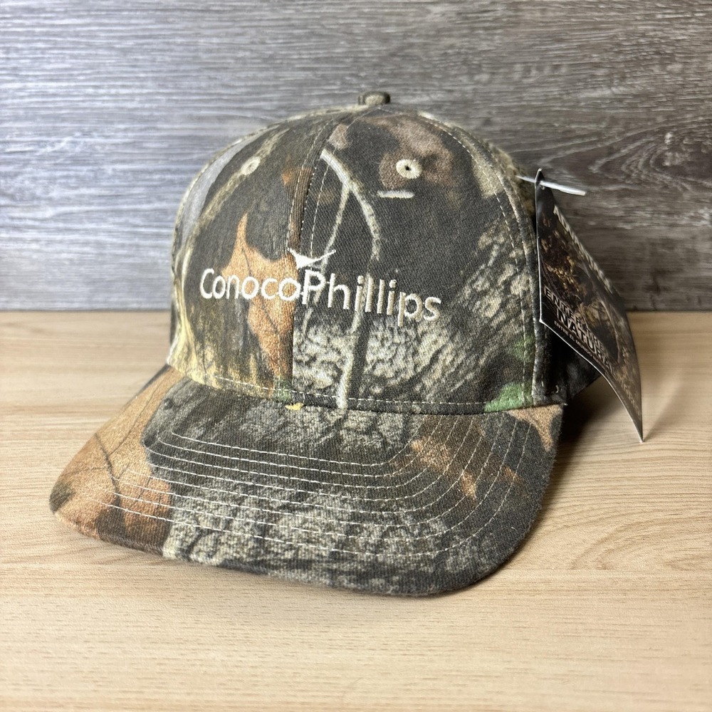 Conoco Phillips Hat Cap Strap Back Camouflage Advantage Timber Camo NWT